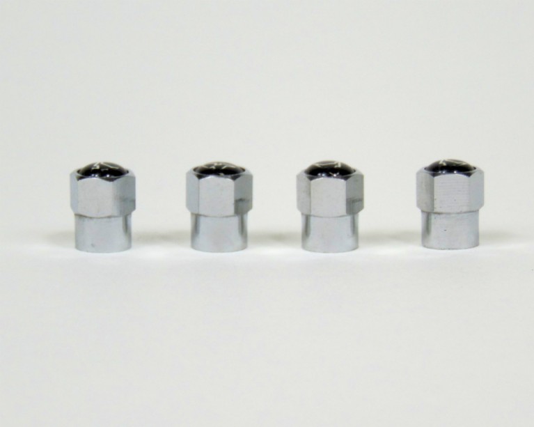 Chrome valve cap set