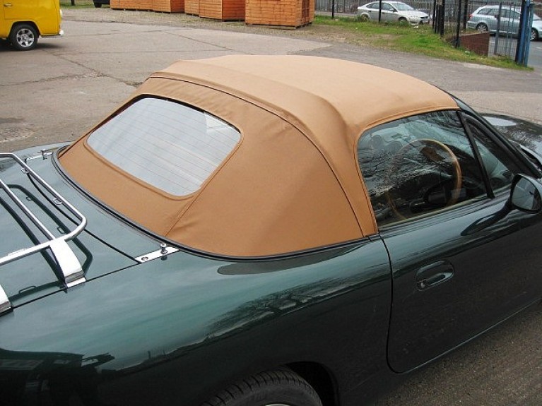 Tan Vinyl Hood with heated glass screen