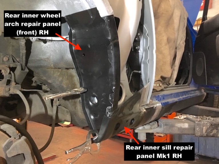 Rear inner sill repair panel Mk1