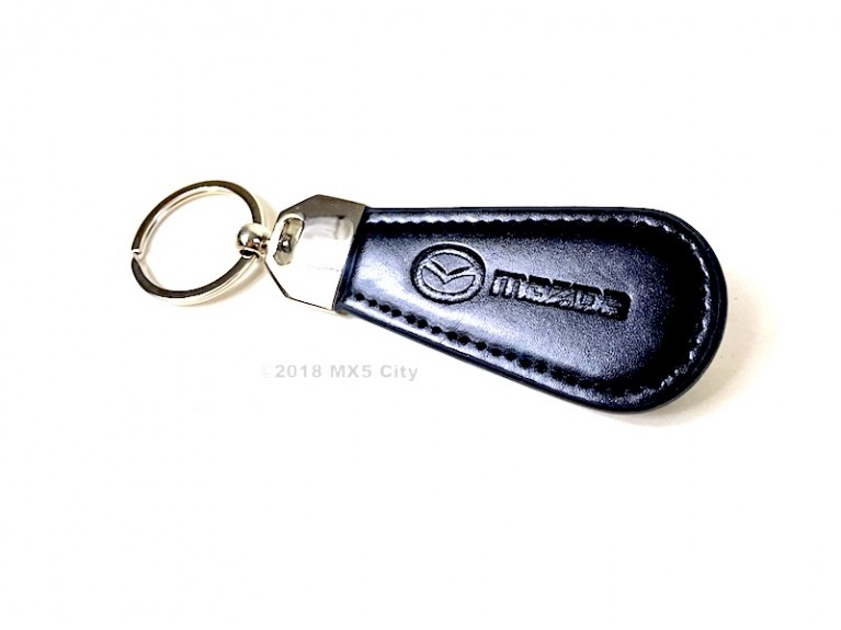 Genuine leather Mazda key fob 