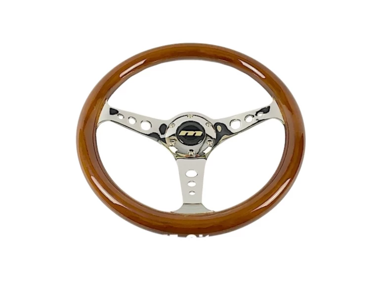 Wood Rimmed Steering Wheel Momo Fitting