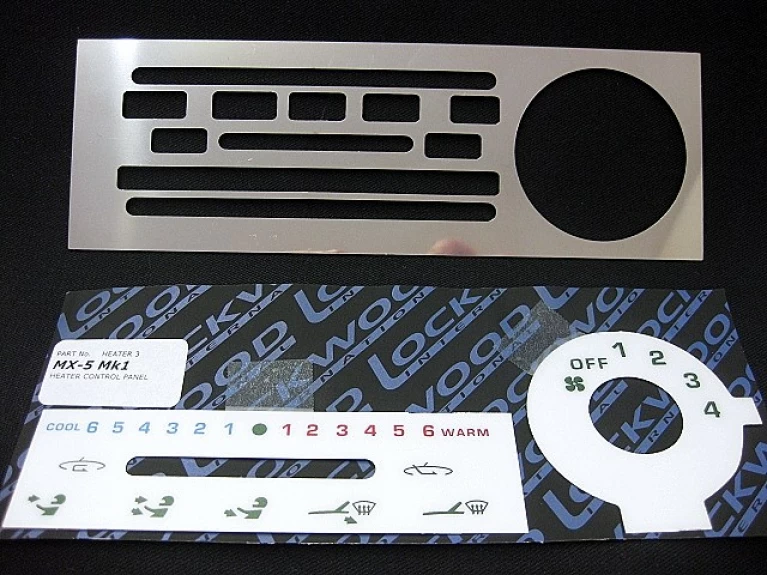 Polished stainless steel heater control panel kit