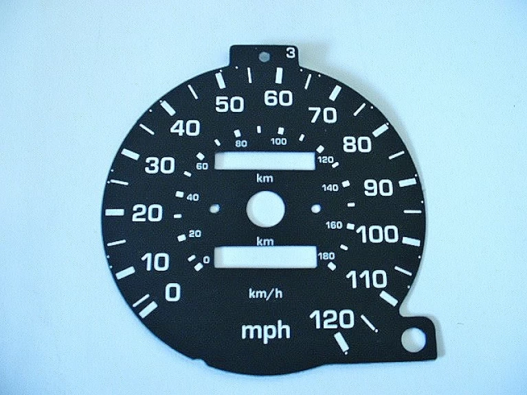 Import MPH speedo dial Mk1