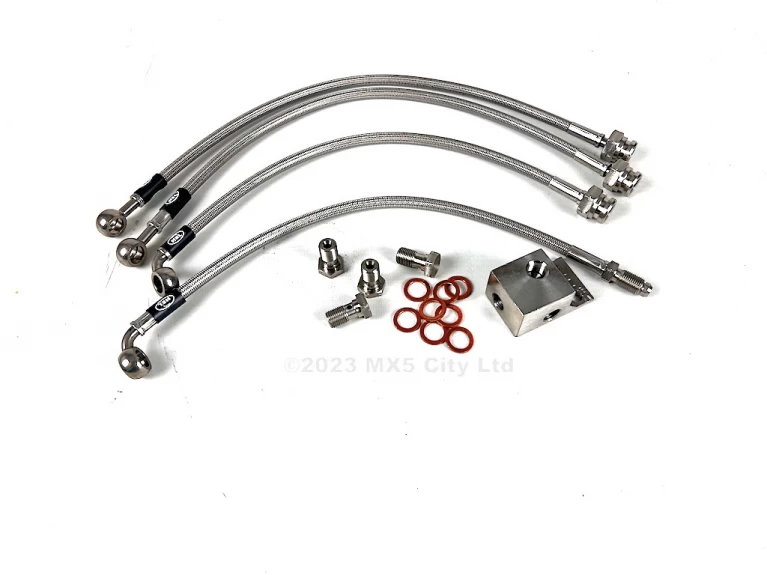 HEL Performance braided brake hose set NA & NB models
